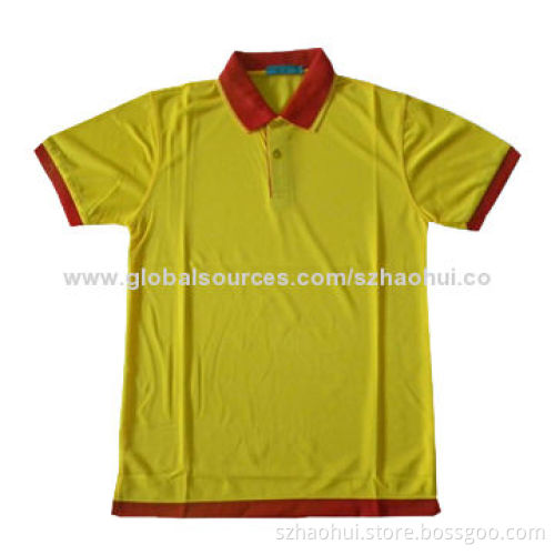 Men's double hemmed polo shirt, made of 100% cotton